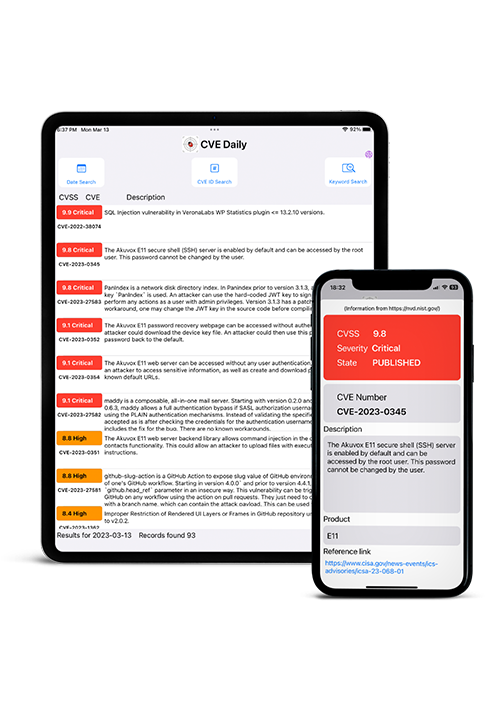 CVE Daily - Mobile App for iOS