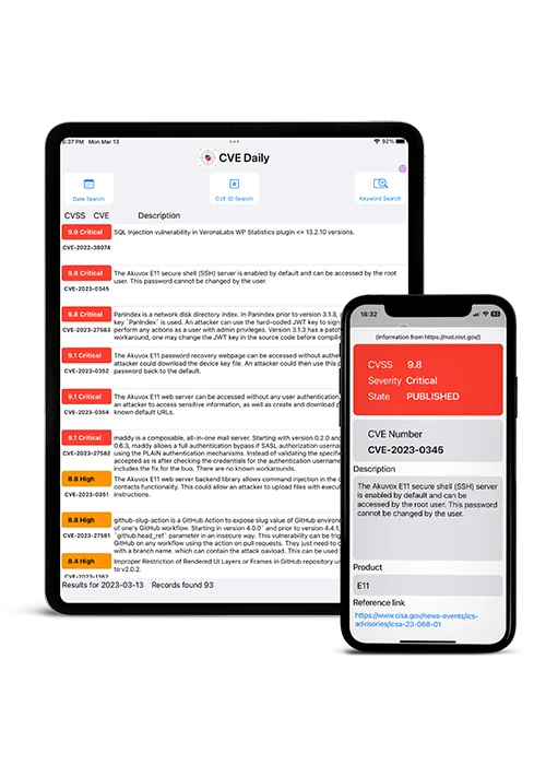 CVE Daily - Mobile App for iOS